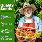 Lush&Dew Year-Round USDA Zone 7 Seed Bank, Gift for Mom Dad, 32 Varieties Non-GMO Heirloom Seeds of Vegetables Flowers, Gardening Gifts for Women Men, Survival Kit for Raised Garden Bed Greenhouse