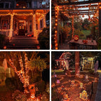 JMEXSUSS 400 LED Orange Lights for Halloween Decor, 132ft Orange String Lights Plug in with Remote, Halloween Light for Fall Room Garden Patio Party Haunted House Indoor Outdoor Decorations