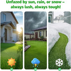 Realistic Artificial Grass Mat Customized Sizes, 6ft x10ft Synthetic Fake Grass Mat for Dogs, Reusable Turf Outdoor Rug Patio Garden Balcony Landscape, Faux Grass Rug with Drainage Holes