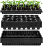 Vesici 32 Pack Seed Starter Trays, 32 Cell Seedling Trays with 1020 Flat Tray, Deep Plug Nursery Plant Pots for Germination, Water Collection, Indoor Outdoor Seed Starting & Transplanting