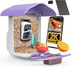 birdsnap® PAV-Bird Feeder with Camera,2K HD with 64GB Card, AI Identify Smart Bird House Cam Solar Panel,Live Stream,Motion Detection,Auto Record Video for Backyard Outdoors,Ideal Gift for Bird Lover