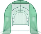 10x7x7 FT Walk-in Greenhouse for Outdoors for Winter Plant Protection,6-Ventilated Screen Window Portable Greenhouse W/ 2-Zipper Door,PE Cover & Heavy Duty Frame