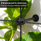 20-Set Black 5/64" (2mm) Wire Trellis for Climbing Plants Outdoor with 98ft Vinyl Coated Cable, T316 Stainless Steel Wall Wire Trellis Kit