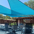 LOVE STORY Custom Size 15'x15'x15' Turquoise Blue Sun Shade Sail Triangle Sunhsade Fabric Awning Canopy for Patio Backyard Carport Pergola (Customized)