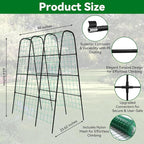 Cucumber Trellis - 62.4"*50" Cucumber Trellis for Raised Bed with Plastic-Coated Steel Pipe, U-Shape Garden Trellis for Climbing Plants, Garden Trellis for Cucumbers, Beans(Black)