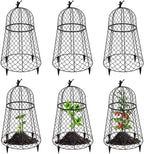 6 Pack Plant Protectors from Animals, Garden Cloches for Plants, Rustproof Chicken Wire Cloche Plant Cages to Keep Animals Out, Sturdy Metal Garden Cages for Outdoor Plants 13" D x 20" H