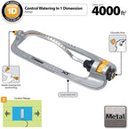Melnor 65118-AMZ XT Metal Turbo Oscillating Sprinkler with QuickConnect Product Adapter Amazon Bundle, 4000 sq. ft. Coverage