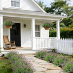 24 Bundles Artificial Plants Flowers Outdoor, Faux Lavender Flowers Fake Monkey Grass UV Resistant Plastic Plant for Porch Garden Patio Window Home Decor, Lotus