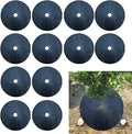12Pcs Tree Protection Weed Mats, Tree Protection Weed Block Mulch, Weed Barrier Mat Tree Mat, Round Weed Barrier Plant Cover, Weed Mats Covering Ring for Indoor Outdoor Gardens(32cm)