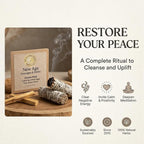 New Age Smudges and Herbs Smudge Kit - 2 California White Sage Smudge Stick for Cleansing (Salvia Apiana) with 2 Palo Santo Incense Sticks (Holy Wood) - Sage Bundles …