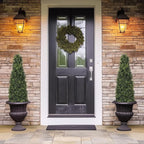 4ft Artificial Boxwood Topiary Trees (Set of 2) - UV Resistant Faux Plants Outdoor, Realistic 48in Fake Potted Bushes and Shrubs for Front Porch, Planter, Patio, Evergreen