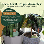 Terracotta Self Watering Planter Insert - Set of 4 Clay Ollas with Slim Bottom for Easy Soil Insertion, Glazed Top, Slow-Release Plant Watering System for Indoor & Outdoor Plants
