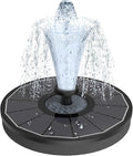 Yzert Solar Fountain for Bird Bath Direct Sunlight High Efficiency 3.5W Glass Panel Solar Water Fountain Outdoor Garden Flower (Black)
