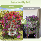 Artificial Flowers for Outdoors Spring Decor, 6 Bundles UV Resistant Realistic Faux Silk Hanging Flowers, Fake Plants for Planter Indoor Outside Garden Porch Patio Balcony Yard Farmhouse