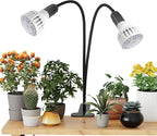 GooingTop Grow Light,24W (160Watts Equiv) 5000K White Full Spectrum LED Growing Lamp Clip on Desk for Indoor Plants,Bulbs Replaceable & Non-dimmable