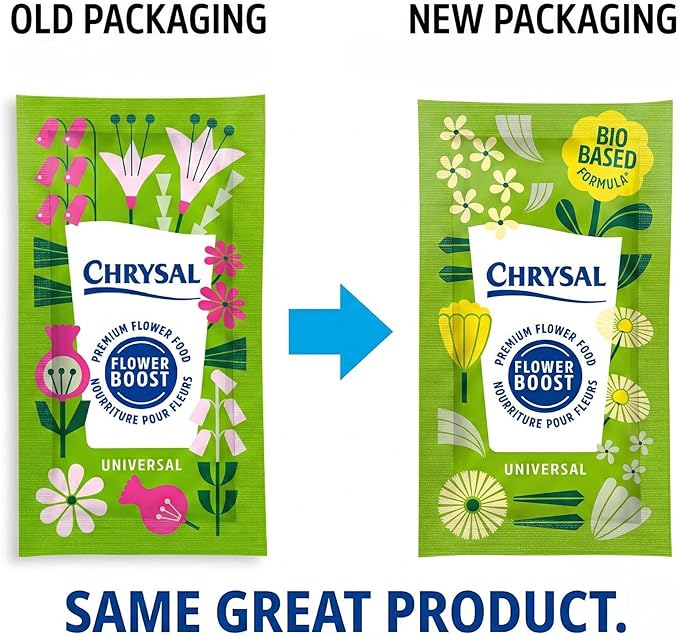 Chrysal Flower Boost – Clear Flower Food Packets for Flower Arrangements & Bouquets – Floral Supplies for Fresh Flowers – Fresh Flower Arrangements Supplies (5g - 200 Ct)
