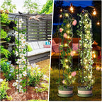 Tower Obelisk Garden Trellis for Climbing Plant，6.3FT/75.6" Rustproof Metal Potted Plant Climbing Support for Indoor Outdoor Flowers Vegetable Fruits Vines Support (1PCS)