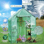 Small Greenhouse for Outdoors,56 x 30 x 76''Mini Walk in Greenhouse, Portable Greenhouse with Roll-up Zipper Entry Door and Anchors for Stability