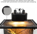 REPTI ZOO 85 Gallon Large Reptile Tank, Wide & Tall Tempered Glass Large Reptile Terrarium 47.2" x 17.7"x 23.6" for Tortoise Snake, Top Screen Ventilation & Anti Escape Lid