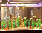 MyLifeUNIT Artificial Seaweed Water Plants for Aquarium, Plastic Fish Tank Plant Decorations 10 PCS (12 Inches Tall, Green)