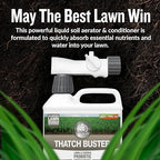 Turf Titan Thatch Buster Lawn Aerator & Grass Dethatcher (1 Gallon) – All-Natural Liquid Soil Loosener & Conditioner for Green Grass – Healthy Soil in 45 Days – Covers Up to 24,000 Sq Ft