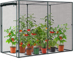 Ohuhu Crop Cages for Garden Plant:6.6x3.9x5.3 Ft Plant Protection Tent with Zippered Door, Raised Bed Cover, Garden Bed Cover with Frame, Wind-Resistant Plant Cages for Outdoor Plants