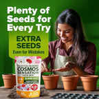 HOME GROWN Cosmos Flower Seeds Bulk Pack for 2026 (1.8 oz) 8,000+ Heirloom Annual Wildflower Seeds Pollinator-Friendly Mix for Pollinators & Outdoor Gardens
