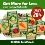 HOME GROWN 70 Variety Vegetable & Herb Seeds 32,000+ USA Non-GMO Heirloom Survival Seeds Garden Kit for Spring, Fall, Winter Indoor & Outdoor Planting Starter Set for Home Gardeners & Preppers