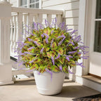12 Bundles Artificial Coleus Flowers | UV Resistant No Fade Silk Faux Plants | Spring Summer Outdoor Fake Greenery for Garden Patio Planters Front Porch Pathway Decor (Green)
