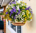 Artificial Flowers for Outdoors Fake Plants Spring Decor, 14 pcs Realistic Fake Pansies Silk Flowers UV Resistant, Lifelike Faux Outdoor Flowers for Porch Garden Patio Window Box Decor