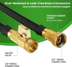 100ft Garden Hose – Lightweight & Flexible Water Hose, Leak-Proof Fabric & Non-Expandable with Shut-Off Valve for Yard, Outdoor Watering, Car Wash & RV