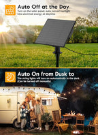 Brightown 55FT Solar String Lights Outdoor Waterproof, Patio Lights with Remote and 16+1 LED Shatterproof Bulbs, Dimmable & Timable, 3 Light Modes, Solar Lights Outdoor for Yard Garden Camping Party