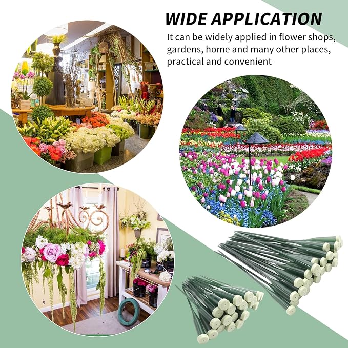 50 Pack Extendable Stem Water Tubes with Caps for Flowers, Extendable Vials for Floral Arrangements, Essential Florist Supplies (6 and 12 Inches)