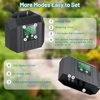 Biling 4W Solar Drip Irrigation System Kit, Digital Programmable Automatic Water Timer with 2200mAh Battery, Water-Saving Garden Watering System for 15-20 Potted Plants Outdoor/Indoor