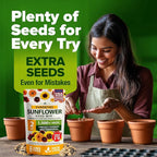 HOME GROWN Sunflower Seeds Mix Pack 1,500+ 9 Colorful Varieties of Sun Flower Seeds to Plant - 2-10ft Tall Plants, Pollinator Friendly, Easy to Grow, High Germination