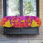 20 Bundles Artificial Flowers for Outdoors,No Fade Fake Silk Flowers with Plastic Plants ,Faux realistic flowers uv resistantfor For Patio Window box Porch Garden Wedding Farmhouse Decor(Mixed Color)