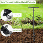 Post Hole Digger, Hand Auger Spiral Drill for Planting, 38 Inch Long Post Hole Digger Manual Earth Auger for Fence Posts, Sand, Bulb, Seedlings, Tree, Mail Box, Non Slip T Handle