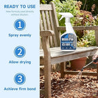 Mulch Glue, 16.9 fl oz - Sprayer Ready to Use Rock Glue for Landscape - Pet Safe & Plant Safe, Fast-Dry No Dilution - Spray for Gravel/Pebbles/Stones for Outdoor Gardens