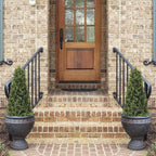 3ft Artificial Boxwood Topiary Trees (Set of 2) - UV Resistant Faux Plants Outdoor, Realistic 36in Fake Cone Bushes and Shrubs for Front Porch, Planter, Patio, Evergreen