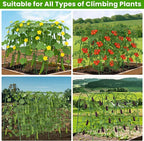 Cucumber Trellis for Raised Bed, U-Shape Garden Trellis for Climbing Plants Outdoor, Metal Arch Vegetables Trellis, Plant Support for Grape Vine Beans Squash Peas Flower