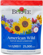 Burpee American Wild Wildflower Seeds | 25,000 Bulk Seeds, Multi, 1 Bag | 13 Varieties of Non-GMO Flower Seeds | Covers 1,000 Sq. Ft. | Grown in the USA