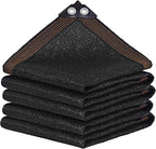 winemana Black Shade Cloth 50%, 8x10 FT Mesh Tarp - Garden Shade for Greenhouse, Patio, Vegetables, Plants Cover and Chicken Coops, Sun Shade Net for Outdoor Protection with Reinforced Grommets
