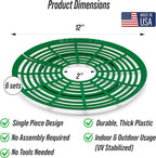 12 inch Plant Pot Cover | Soil Cover for Plants (One Piece Design) | 6 Pack | Dark Green | No Stakes or Assembly Needed | Perfect for Covering Plants from Animals | Made in USA