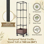 1 Pack Self Watering Tomato Planter with Trellis 64 Inch, Raised Garden Bed with Trellis - Planter Box for Climbing Plants, Tomato Pot for Vegetables, Vine Flowers, Indoor, Outdoor, Patio