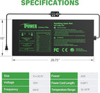 iPower Seedling Heat Mat for Plants with Dual Digital Temperature Controller, 10" x 20.75", Black