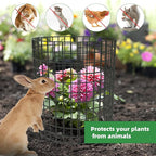 UNIFAMILY 12 Pcs Plant Protectors from Animals, 16x12IN Metal Plant Cage to Keep Animals Out, 4 Pack Garden Protector Cage from Deer, Garden Protection for Vegetables Chicken Wire Cage for Plants