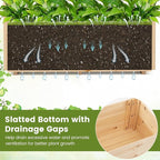 Giantex Raised Garden Bed with Sided Trellis & Hanging Roof, Wood Planter Box, Freestanding Garden Planter Raised Bed for Flowers Herbs Climbing Vines 45”x16”x41” (L x W x H)
