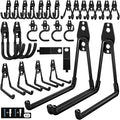 28 Pack Garage Hooks Heavy Duty - Garage Storage and Organization Ladder Hooks with Non Slip PVC Coating for Hanging Bike，Ladder，Garden Tools，Hose