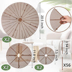 Newtay 6 Pcs Plant Pot Grid Soil Protector Covers Cuttable Flower Protector from Animals Cat Digging Stopper Plant Pot Cover with Stakes for Indoor Outdoor Gardening (20.5 +11.8+7.5 Inch,Brown)