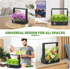 Hopegarden Indoor Garden Hydroponics Growing System: 15 Pods Plant Germination Kit Herb Vegetable Growth Lamp Countertop with LED Grow Light - Hydrophonic Planter Grower Harvest Lettuce